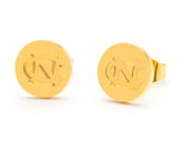 North Carolina Drip Stainless Steel with IP Yellow Earrings